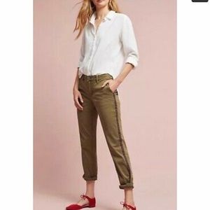 Anthropologie Chino Striped Pants 26